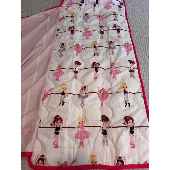 Toddler Nap Mat – Born to Dance Ballerina | Roll-Up Sleeping Bag with Pillow - Picture 9 of 9